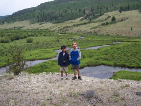 Ben with his friend Steven on a fishing trip to CO 2007