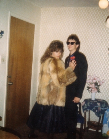 Homecoming, maybe 87 or 88, me N' Holly soper