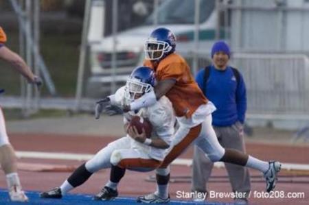 Son (receiver) at Boise State scrimmage