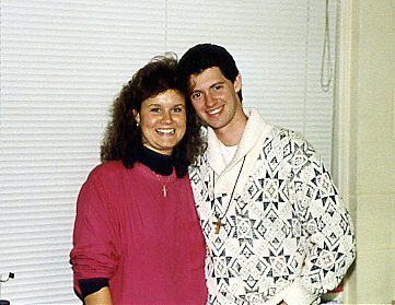1990 My wife and I in the dorm