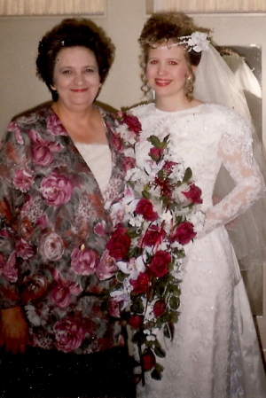 My mom and me on my wedding day