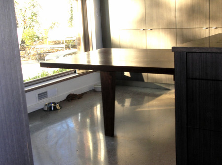Cantilevered Dining Table, walnut