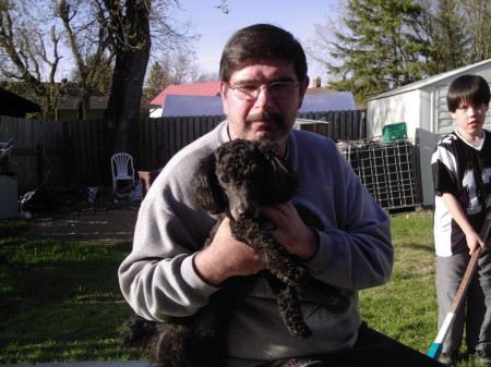 my hubby art  and my puppy diomand