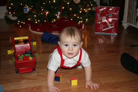 Ethan at Christmas 2007 (7 months)