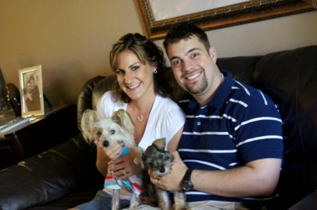 Oldest son with wife and pets