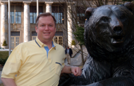 Don - Outside capitol with Juneau brown bear