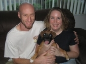 My hubby Brian, me, and Zoe