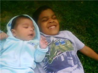 My grandsons Jaden 4 and Darius 3 months (taken July 2007)