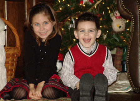 Faith and Collin at Christmas