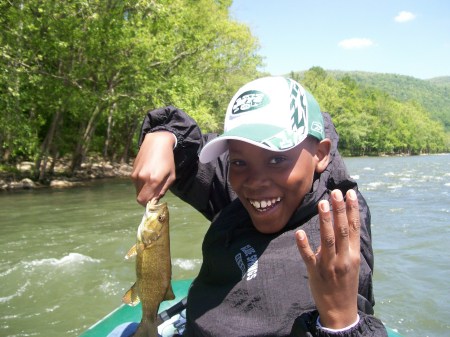 Son, Jonathan fishing