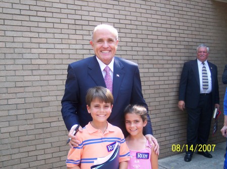 Cameron and Katie with Rudy Giuliani