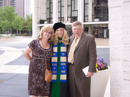 Dr Corson and her proud parents