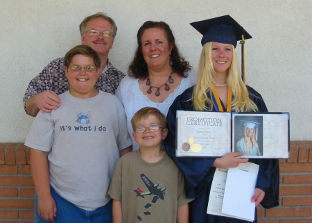 My family at Sarah's Jr. High Graduation