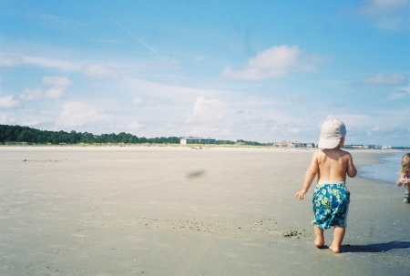 Quinn at HiltonHead Beach (13 months)