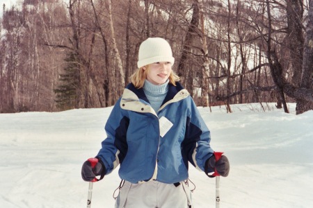 Mandy on Lutsen Mountain, North Shore Lake Superior 2002