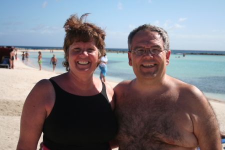 My husband and I in Aruba, January 2007