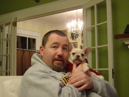 Kevin & our "semi" new Puppy, Mackey