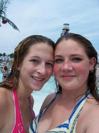 me and heather at the water park in ches. beach