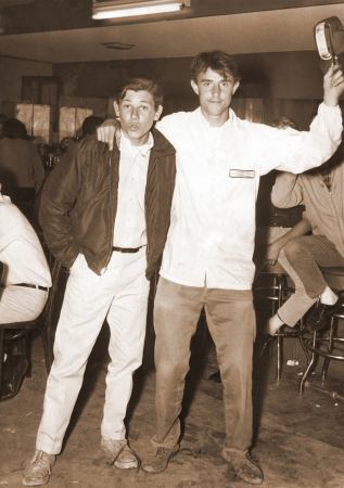 Bill Ricketts (right) and Gary Lynch (left) 1964 Baja.