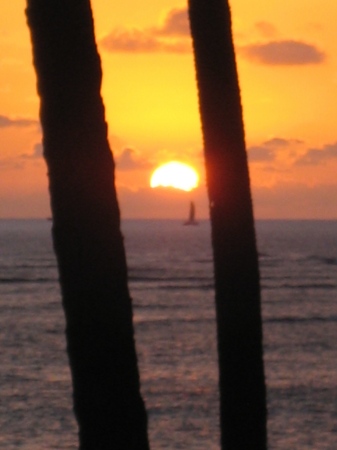 Sunset from Duke's in Hawaii