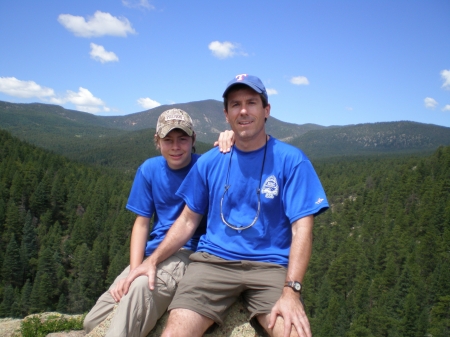 Philmont - July 2007, hubby & son on top of some mountain in New Mexico