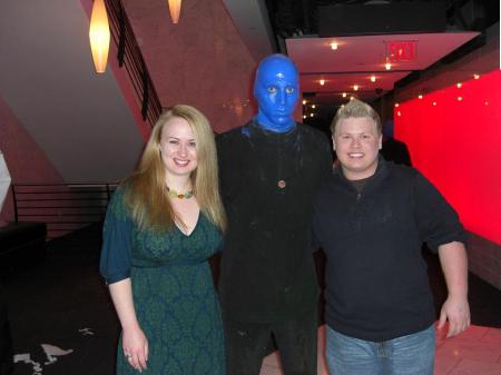 Lauren & Jon-Eric with the Blue Man!