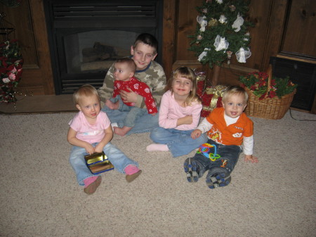 4 of our grandchildren (on left)