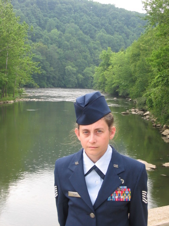B.J. in Air Force Uniform after serving as a Pall Bearer for Uncle Charlie's Funeral