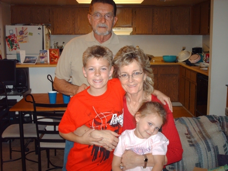 Norma, Stan, & 2 of my Grandchildren- Zach & Trinity