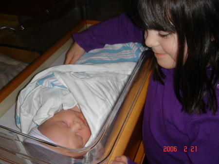 Hope and Caitlin - February 21, 2007 when Caitlin was just born