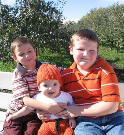 A,E & I at the Pumpkin Patch