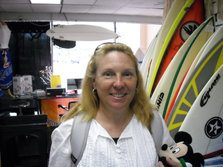 Jane at the surf shop
