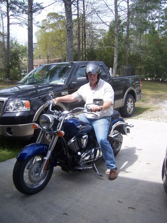 Home in North Carolina with bike and truck.