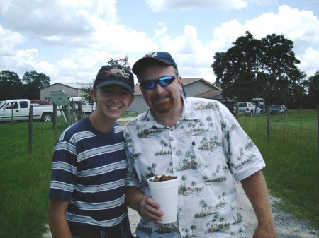 My eldest son James and his Dad Michael