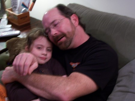 Jon (My husband) and granddaugher Mauve