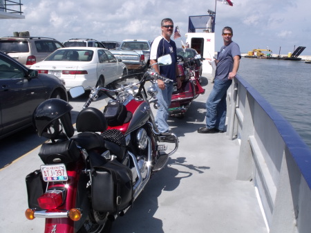 Crossing Mobile Bay on the ferry.