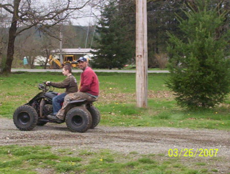 learning to ride the quad with dad