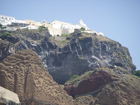 Santorini - town of Fira built on a cliff