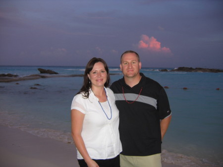 The beach at sunset