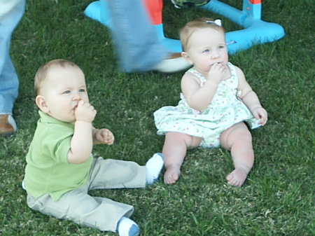 Mallory and her cousin at Easter