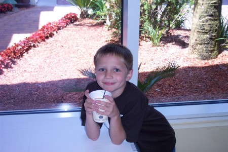 My little man with a cup of java.