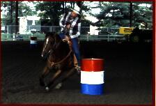 having fun on one of our horses