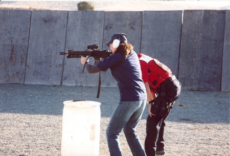 At the range.