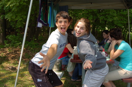 My son Jake & daughter Molly-- camping in VT -May '07