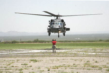 Landing HH 60G Helicopter