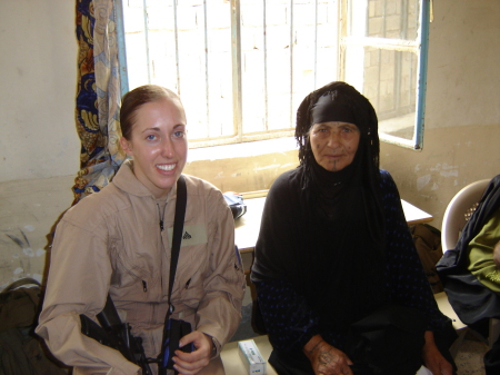 My daughter Martha and unknown Iraqi women