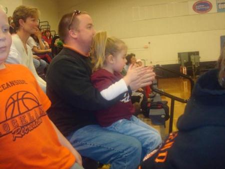 Me, Jordan, and my neice at a B-ball game