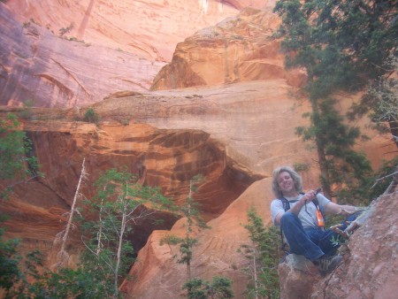 Hiking in Zion.  2007