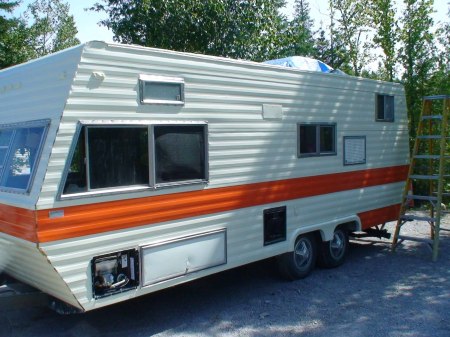 1974 trailer restore - removing tape