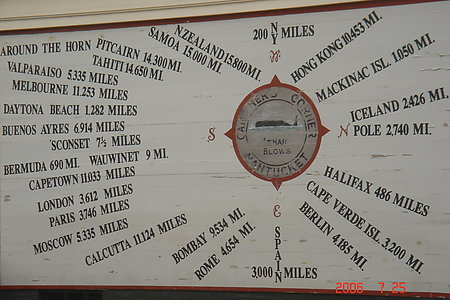 Longitude/Latitude from Nantucket